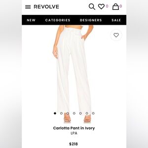Carlotta Pant in Ivory LPA size xxs